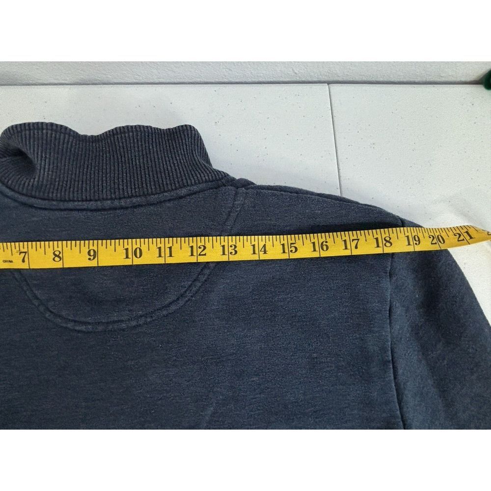 Orvis Mens Large Blue 1/4 Zip Retro Style Collared High Neck Sweatshirt Pullover - Picture 14 of 15